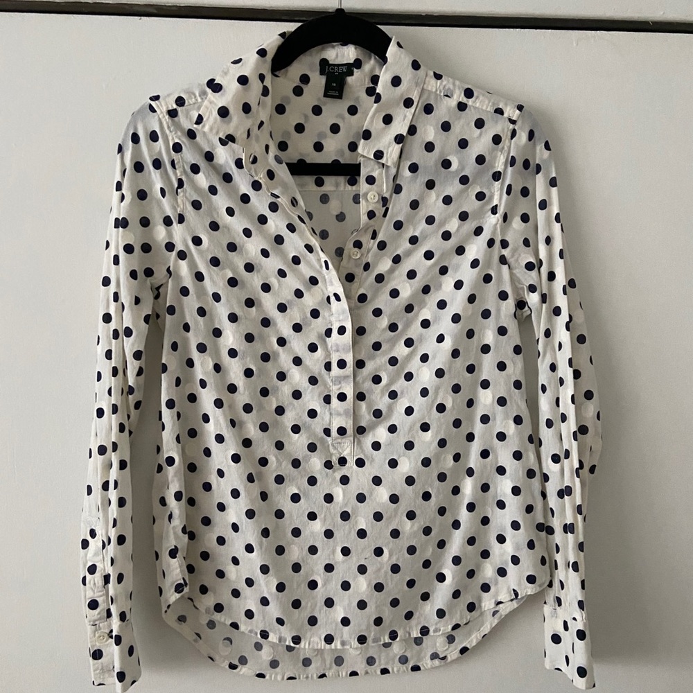 J. Crew polka dot top